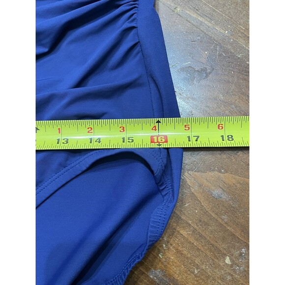 Lands End Paisley Tugless Low Leg Molded Soft Cup One Piece Swimsuit 16 Beach - Picture 11 of 14